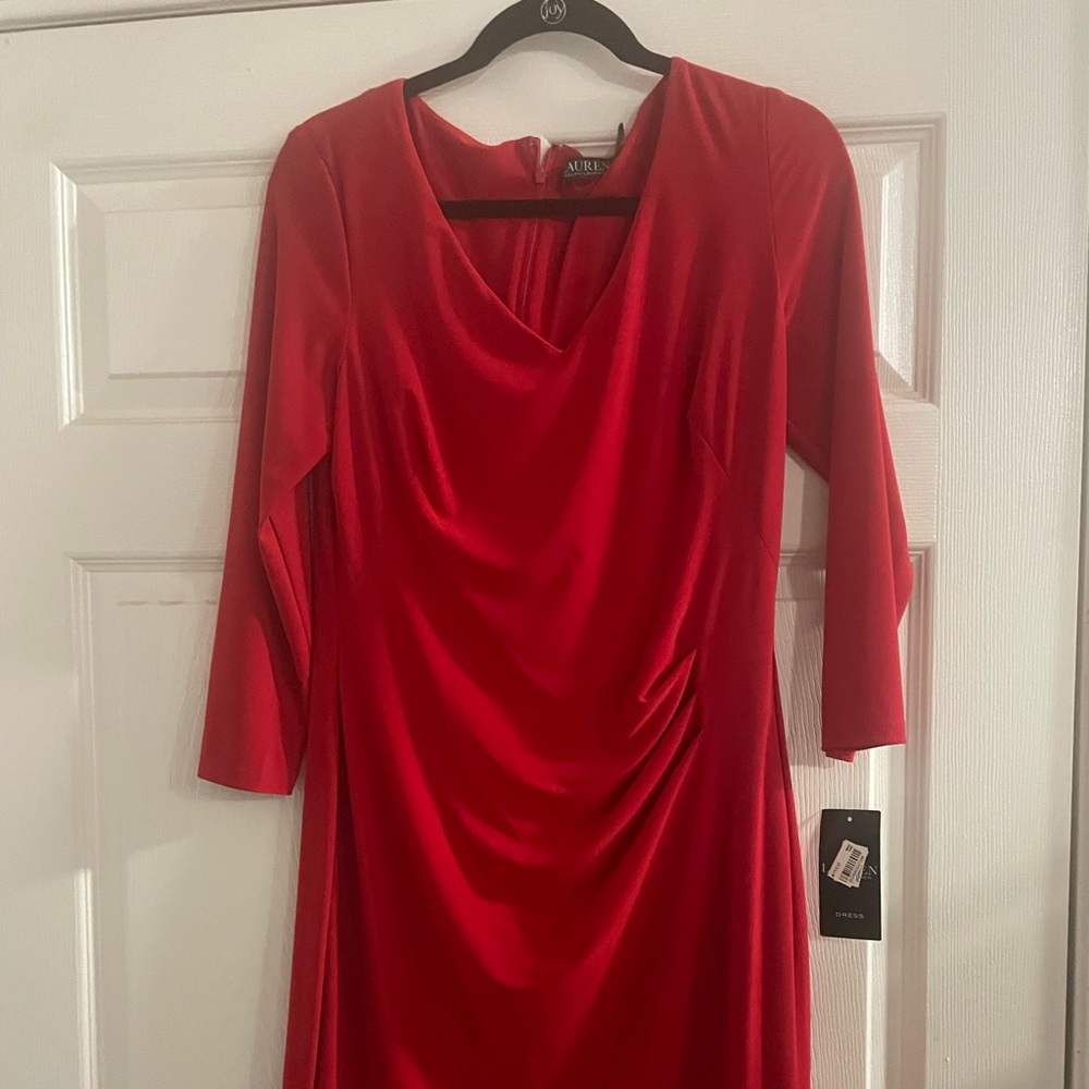 Lauren Red Dress Size 10 Brand New